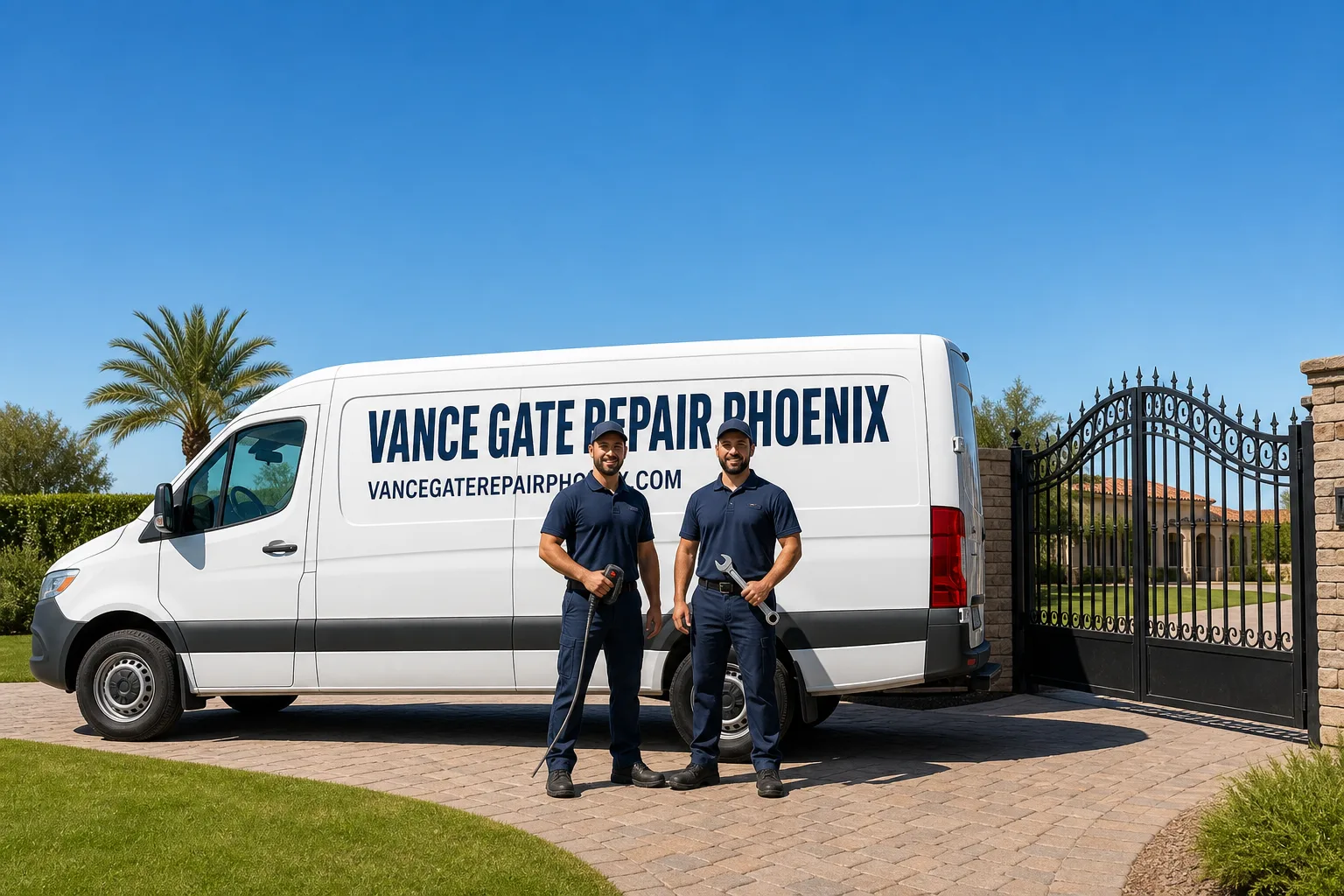 Vance Gate Repair Phoenix gate repair service vehicle and crew in Phoenix, AZ